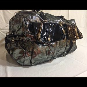 BRAND NEW shining silver and black purse